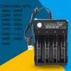 4.2V 18650 Laddare Fyra slits Li-Ion Batteri USB-oberoende laddning Bärbar elektronisk 10440 14500 16340 16650 14650 18350 18500 18650 UF172