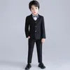 Set di matrimoni neri nuovi ragazzi bambini Prom Formale Formale Blue Tuxedo Suit 3 PCSSET COOTVESTPANTS3252026