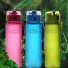 560ML Transparent Outdoor Portable Water Bottle School Children Sports Drinkware with Lid Plastic Creative and Simple Tea Pot 211122