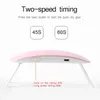 6W Mini sèche-ongles rose blanc UV LED ongles lampe Portable Micro USB câble usage domestique séchage pour Gel vernis