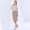 Paid Skirt For Women High Waist Hit Color A Line Loose Oversized Elegant Midi Skirts Female Clothiing Fashion 210521