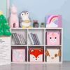Haojianxuan Cube Foldable Non-Woven Storage Box Cartoon Animal Children Toys Chest and Closet Organizer 211112