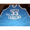 Nikivip North Carolina Tar Heels College 33 Charlie Scott 34 George Lynch 42 Brad Daugherty Retro Basketball Jersey Maglie personalizzate cucite da uomo