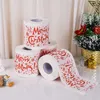 Decorazioni natalizie 4 pezzi di carta igienica a colori con motivo natalizio, tessuto stampato per feste di Babbo Natale, 2021, accessori Chriatmas, Navidad