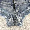 1 шт. Низкая талия Сексуальные женские Супер короткие джинсы джинсовые с Летние джинсовые кисточки дыры с женские худые 210719