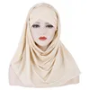 AessoriesツールヘアプロダクトウーマンプレーンターバンビーズAmira HijabスカーフヘッドラップPLの即時ショールイスラム教徒のハイジャップヘッドスカーフを着る準備ができて