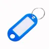 10 stks Plastic Sleutelhanger Sleutel Tags ID Label Naam Tags met split-ring voor bagage-ringen