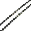 Mala Beads 6mm Pietra vulcanica Annodata Meditazione Gioielli semipreziosi Uomini e donne Collana con ciondolo pendente con nappa nera N250F