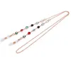 Mode Crystal Bril Hals Strap Ketting voor Dames Kralen Zonnebril Kettingen Lanyard Brillen Banden Koord Goud Kleur Metaal