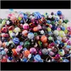 & Bell Button Drop Delivery 2021 100Pcs/Lot Body Jewelry Piercing Eyebrow Navel Belly Tongue Lip Bar Rings Mixed Color 3Gymq
