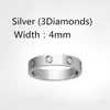 Titanium Steel Silver Gold Rose Zircon Mâle et femme Love Ring Ring Jewelry Un cadeau de mariage pour les jeunes mariés2620333