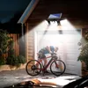 Proiettore da parete con sensore di movimento ruotabile a 360°, 74LED/100COB, 3 modalità, tre faretti laterali aggiornati, protezione solare impermeabile per cortile, garage, patio, portico