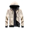 Hommes Hoodies Veste Hiver Épais Chaud Polaire Confortable Teddy Cachemire Manteau Casual Zipper Hoodie Sweats 211126