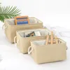 Linen Storage Baskets Storages Bins Box Organizing With Cotton Rope Handles Fabric Basket For Gifts Empty Home Office Toys Kids Room Clothes Closet Shelves HH21-195