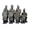 9 teile/satz Chinesische Armee Terrakotta Figur Qin Dynastie Armee Skulptur Hause Dekoration Ton Handwerk mit Geschenk Box 210727