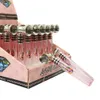 LADY HORNET Pipa per sigaretta in vetro 94 mm lunga rosa per fumatori One Hitter Pipes 24 pezzi punte per filtro display in carta bocchino all'ingrosso