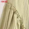 Women Retro Pearl Buttons Romantic Blouse Puff Long Sleeve Chic Female Shirt Tops 5D07 210416