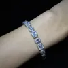 Män fyrkantiga runda blandade diamanter armband bling tenns armband guld silver 8quotinch 8mm simulera dimonds armband armband 983 Q21565600