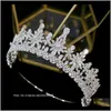 その他のジュエリードロップ配達2021 Asnora 3a Tiaras Zirconia Three-Nsional Flower Crown Shape Wedding花嫁の髪のエッソリーヘッドドレスパーティーLMX4