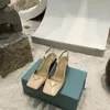 2021 qualité exquise chaussures habillées formelles tête plate femmes designer banquet de mariage spécial forme spéciale talon haut en cuir luxe correspondant