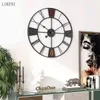 Северный стиль современного минималистского железа немой кабинет гостиная креативные настенные часы 210414