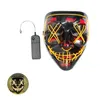 NZZ10-kleuren! Halloween Scary Party Mask Cosplay LED Masker Licht op El Wire Horror Masker voor Festival Party Zze7750