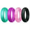 Обручальные кольца 4 группы цветов Тенденционные ювелирные изделия Силиконовые кольца с блестками Women039s Повседневные спортивные круглые унисекс шириной 57 мм 4 шт. Лот1885881