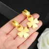 2021 Brand Fashion Pearl Jewelry Cute Lovely Gold Color Clover Camellia Flower Earrings Design Wedding Party Unique Earrings9545488