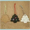 Autres emballages de bijoux Affichage Bijoux500 Pcs Forme d'arbre Étiquette volante Diy Kraft Tags Cartes de décoration de Noël Emballage cadeau Étiquettes en papier Scrapb