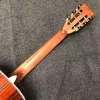 Custom All Solid OM45 Body Acoustic Guitar Coco Back Side Abalone Binding Classic Headstock in Sunburst Customized LOGO