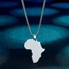 Hanger Kettingen Creatieve Afrika Kaart Afrikaanse Ketting Rvs Mannen Sieraden Gouden Oude Land Verjaardagscadeau