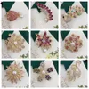 Billiga Färskvatten Real Pearl Smycken Accessory Charm Lady's Gift Fashion Brosch Pins 2pcs / Lot