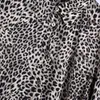 Vintage Femme Slim Léopard Satin Satshes Robe Robe Spring Fashion Mesdames Imprimer Long es Femme Élégante Party Slit 210515