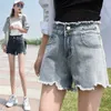 Sommar Denim Shorts Koreanska Korta Jeans Femme Kvinnor Casual High-Waisted Loose Wide-Ben 9516 210508