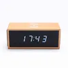 FLING Horloge électronique en bois Haut-parleur Bluetooth Charge sans fil 3 en 1 Réveil de bureau Haut-parleur Hi-Fi Table Calendrier Decro 211112