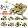 853PCS WW2 Soviet Russia Tiger Tank Building Blocks Military Tank Weapons Soldier Army Figures Bricks Toys for Children X0902