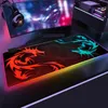 MSI 마우스 패드 RGB 컴퓨터 테이블 대형 매트 PC 게이머 러그 마우스 패드 LED 데스크 장식 데코 게임 설정 액세서리 카펫