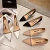Dress Shoes 2022 Spring Style Korean Patent Leather Pointed Rivet High Heels Summer And Autumn Fashion Stiletto Women's