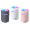 Luftfuktare 300ml Ultrasonic Aroma Eterisk Oil Diffuser Mini USB Cool Mist Maker Aromaterapi med färgglatt ljus Bil Hem