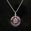 Jade and agate jewelry, Chinese style safe clasp necklace, tree of life, amethyst pendant, natural gemstone necklace