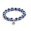 8mm 10mm Lucky Fatima Blue Evil Eye Charms Perlenstränge Armbänder Perlen türkische Pulseras für Frauen