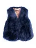 Zadorin Höst Vinter Mode Waistcoat Kvinnor Faux Fur Vest Rosa Vit Kort Faux Fur Coat Kvinnor Fur Gilet Fourrure Veste Femme 211206