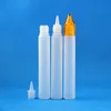 100 Sets/Lot 15ml UNICORN Plastic Dropper Bottles With Crystal Caps & Long Thin Drop Tips Wide Mouth Easy Filling PE Liquid Oil Juice Liquide 15 mL