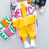 Mode Frühling Herbst Baby Mädchen Kleidung Kinder Jungen Casual Brief Jacke Hosen 2 Teile/satz Kleinkind Baumwolle Kostüm Kinder Trainingsanzüge 29803536