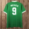 1999 Mexiko Mens Soccer Jerseys Blanco Hernandez 1994 H. Sanchez 1998 Blanco Home Away 3rd Football Shirts Kort ärmuniformer