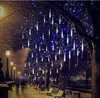 30см 8lamps / набор рождественские украшения огни метеорной душевой лампы набор светодиодных светлых бар декоративная открытая водонепроницаемая трубка цветной свет