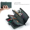 Wallet Case,Super Handmade Leather Zipper Detachable Magnetic 18 Card Slots Phone Case Clutch Purse for Samsung Galaxy S21 Ultra S21 Plus S20 Note 20 10 A51 A71 A52 A72