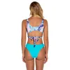 Women's Swimwear Female Blue Bikini Set Bodysuit Sexy Cross Strap Bathing Suit Swimsuit Women 2 Pieces Push Up Costumi Da Bagno Donna