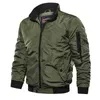 Casaco militar masculino jaqueta magro Bomber Aurumn Inverno Homens Outerwear Casual Manga Longa Jackes e Casacos Mens Roupas Plus Tamanho 210923