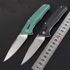 On Sale!! JJ077 Flipper Folding Knife 8Cr14Mov Satin Blade G10 + Stainless Steel Handle Ball Bearing Fast-opening EDC Pocket Knives